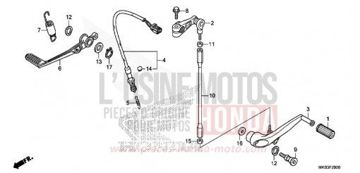 PEDALE CBR1000SAF de 2015